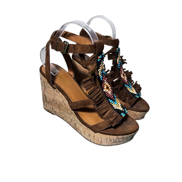 Ariat Women's Unbridled Lolita Sandal Size 8 Fringe Western Southwestern - Picture 2 of 13